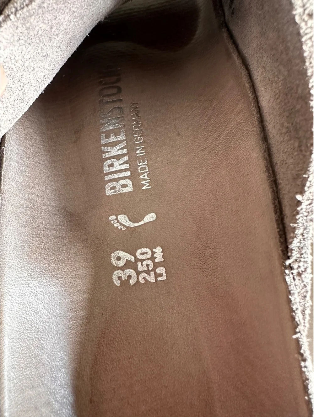 Birkenstock Kyoto Suede Leather Sandals in Gray Taupe Women’s size 39 8-8.5